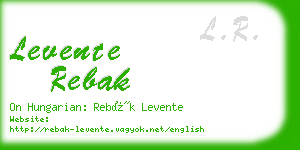 levente rebak business card